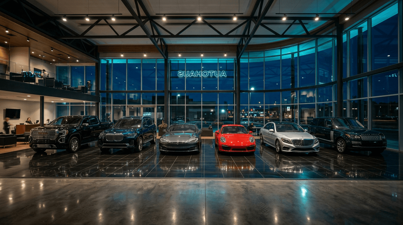Dealership showroom inventory ready for Marketplace posting