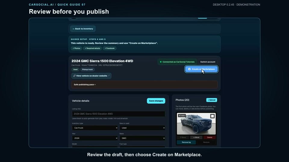 Review publication in CarSocial 0.2.45